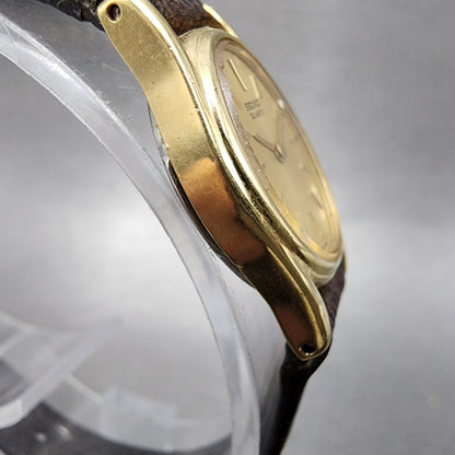 Seiko Watch Women 17mm Champagne Dial Gold Tone Oval 2c205539 New Battery3
