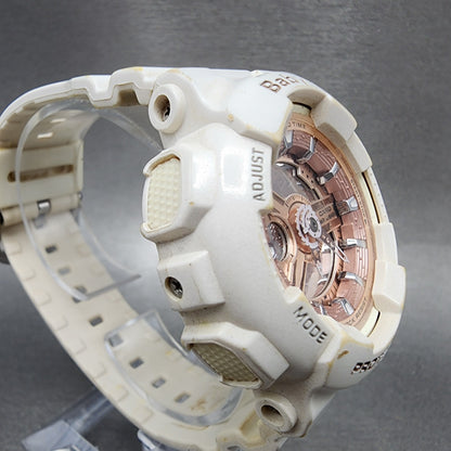 Casio BabyG Watch Women 43mm Digital Rose Dial White Tone BA110 New Battery3