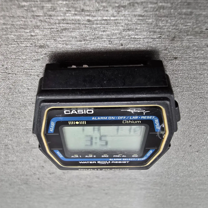 Casio W-25 Digital Watch Men 35mm Black Dial Chronograph Alarm New Battery5