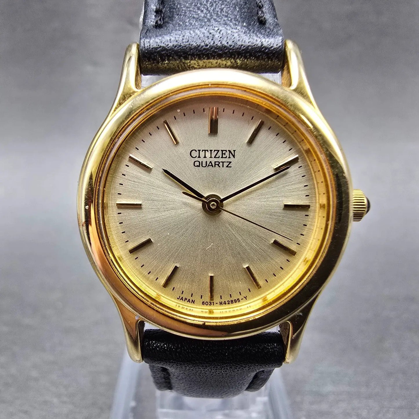 Citizen Watch Women 25mm Champagne Dial Gold Tone Round 6031-H15599 New Battery0