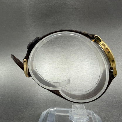 Seiko Watch Women 26mm Gold Floral Dial Gold Tone Round 1n00-0d59 New Battery AB8