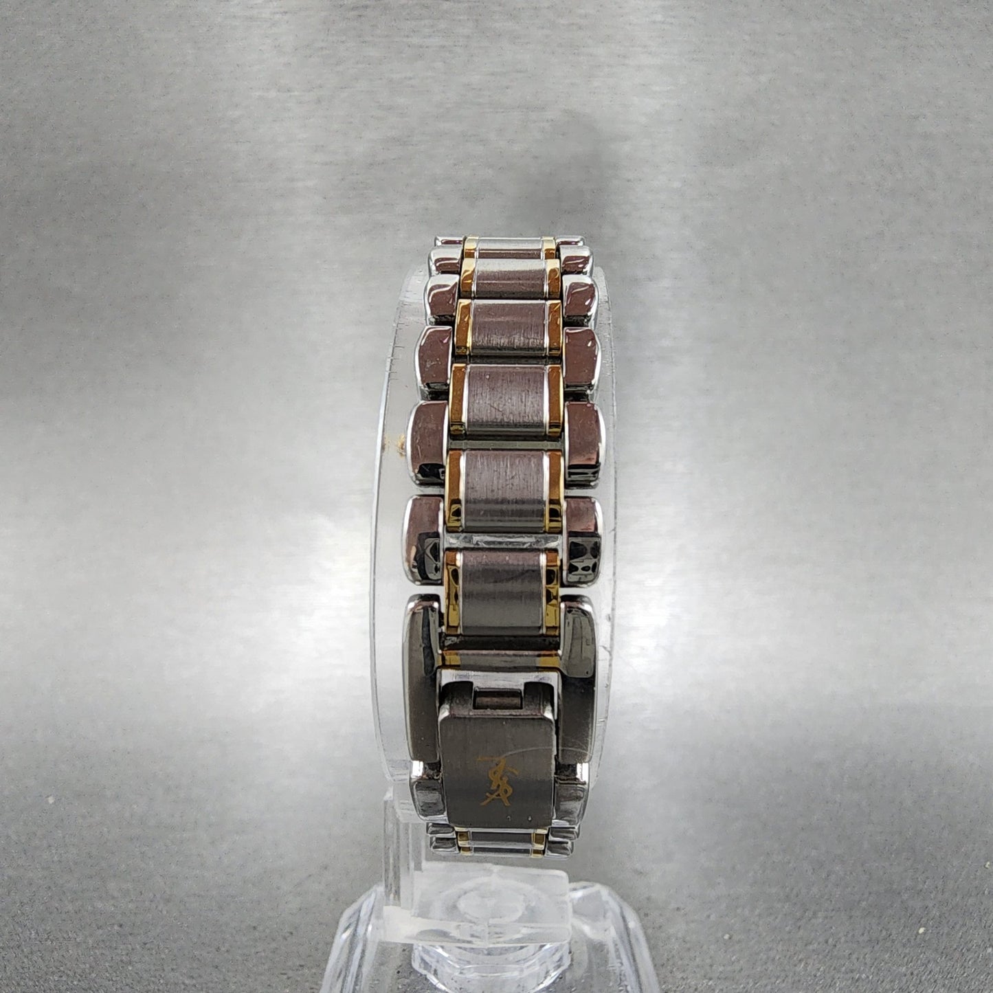 Yves Saint Laurent Watch Women 23mm Champagne Dial Two Tone Round new Battery7