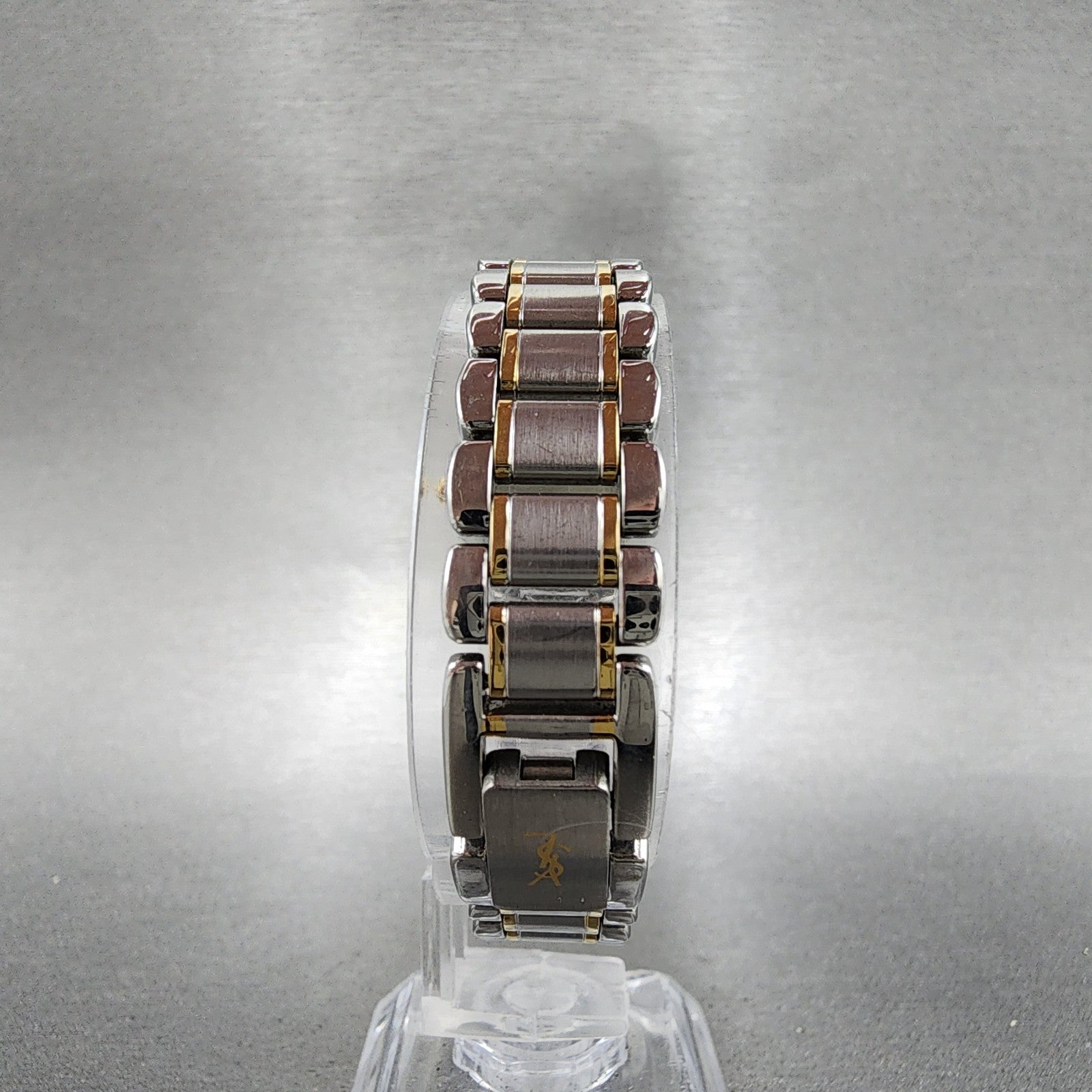 Yves Saint Laurent Watch Women 23mm Champagne Dial Two Tone Round new Battery7
