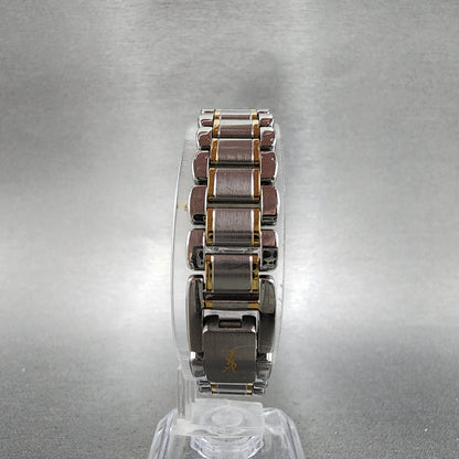 Yves Saint Laurent Watch Women 23mm Champagne Dial Two Tone Round new Battery7