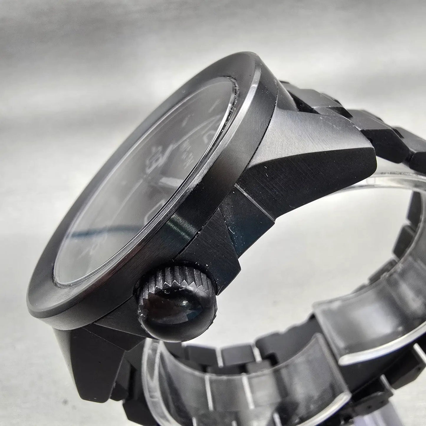 Nixon The Corporal Watch Men 48mm Black Dial Black Tone Round New Battery2