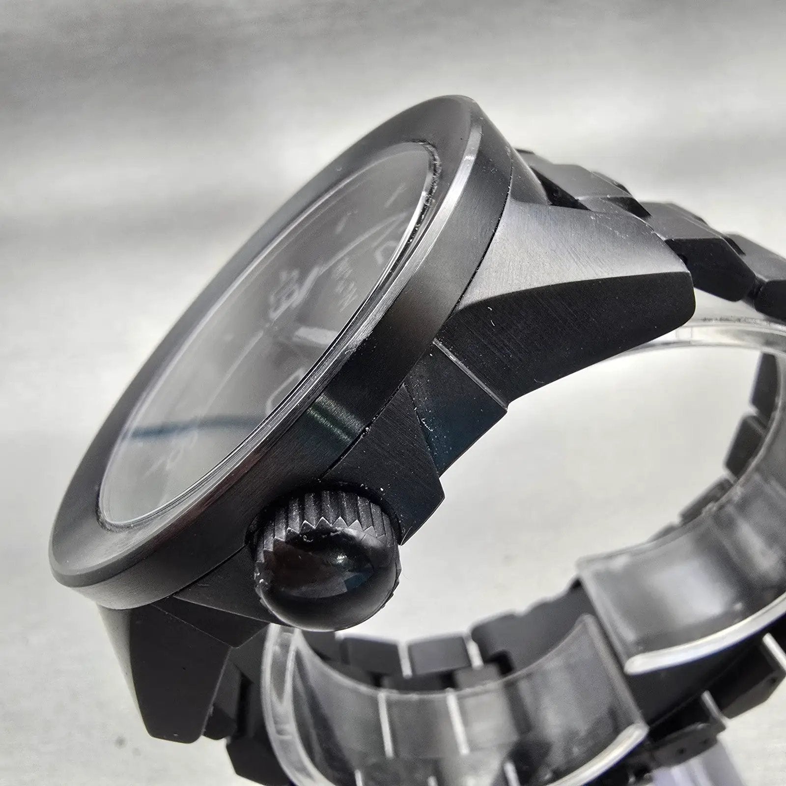 Nixon The Corporal Watch Men 48mm Black Dial Black Tone Round New Battery2