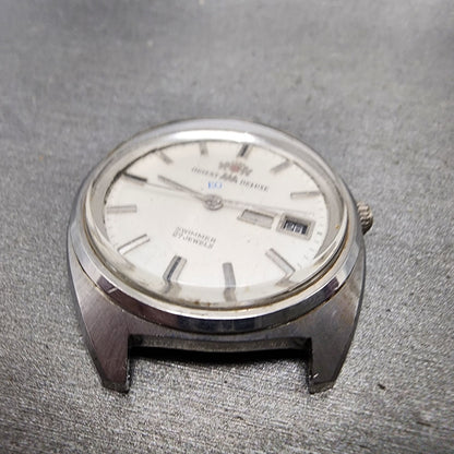 Orient AAA Deluxe Watch Men 36mm White Dial Silver Tone Daydate Automatic PARTS3