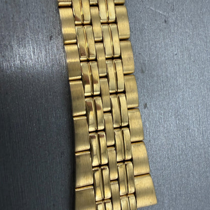 Seiko Bracelet 21mm Stainless Steel Gold Tone Tri Folding Clasp Vintage Japan G82