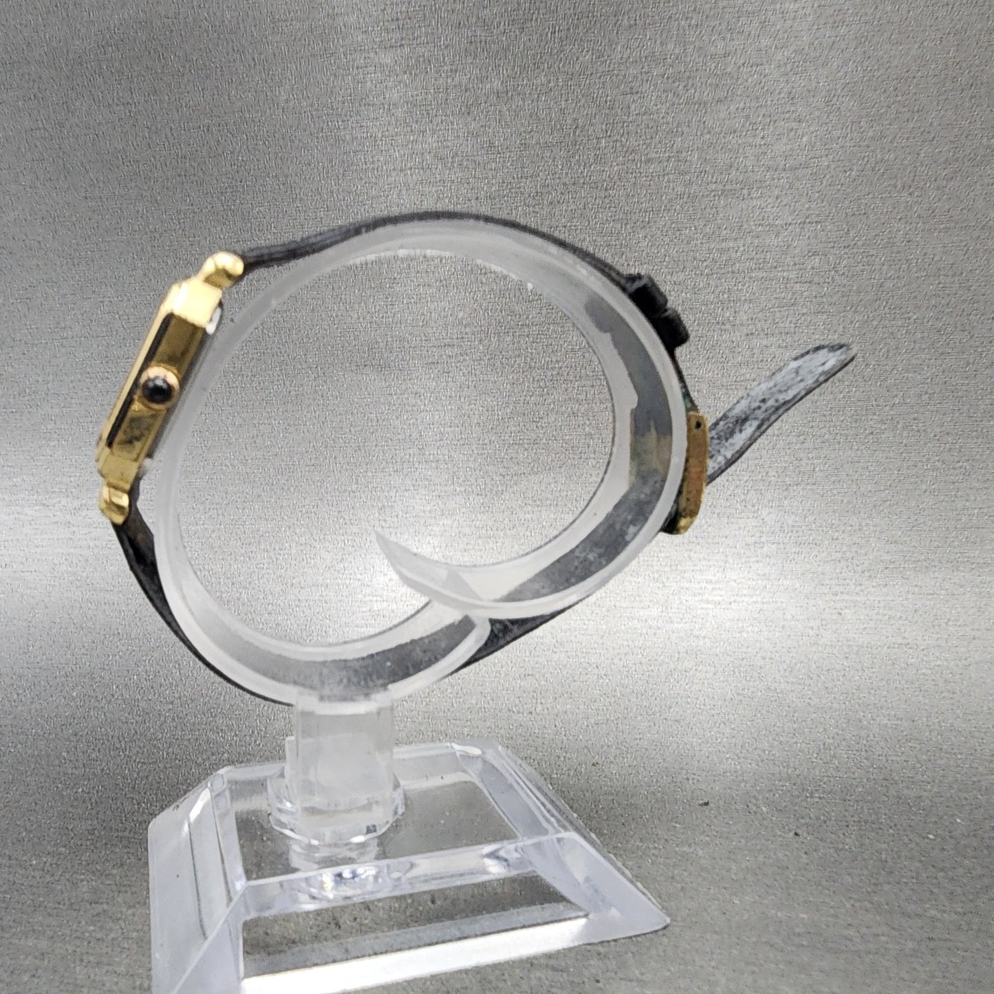 Orient Tank Watch Women 20mm Black Dial Gold Tone Rectangle A0549940 New Battery6