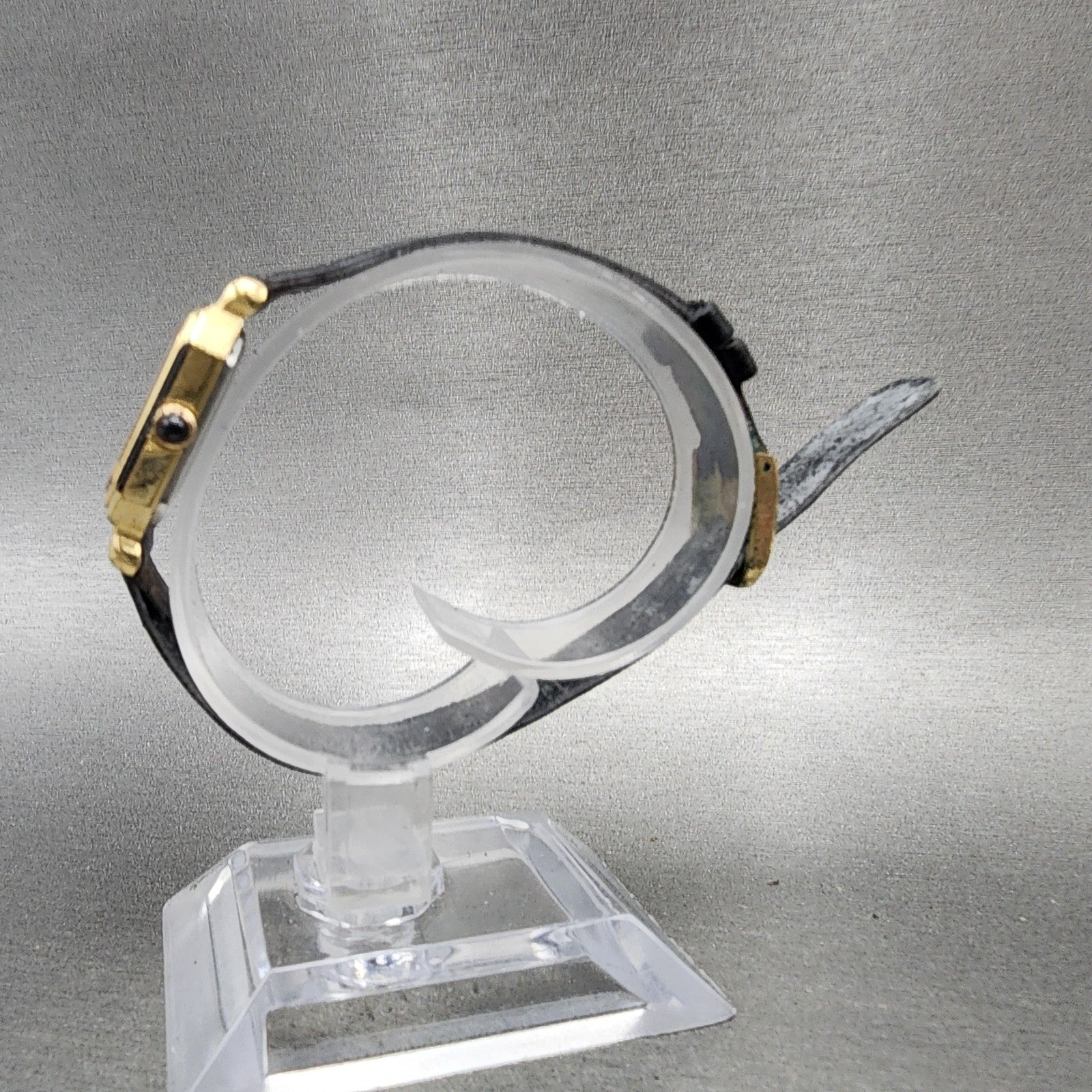 Orient Tank Watch Women 20mm Black Dial Gold Tone Rectangle A0549940 New Battery6
