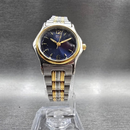 Citizen Watch Women 24mm Blue Dial Two Tone Date 1012-S69799 New Battery JP235
