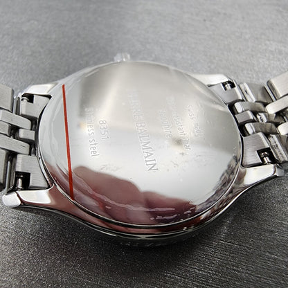 Balmain Classic R Watch Women 32mm MOP Dial Stainless Steel Date Round9