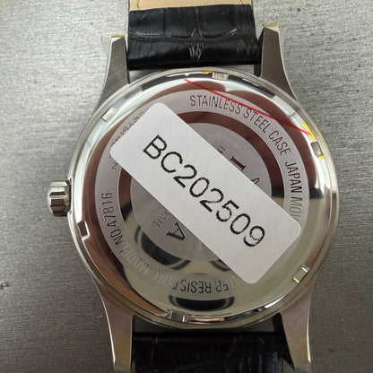 Invicta Celestial Watch Men 43mm Black Dial Silver Date Round Leather 478166