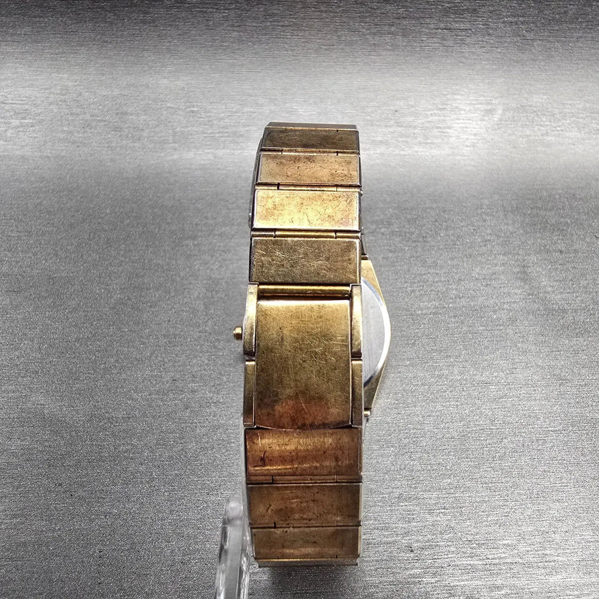 Seiko Watch Men 31mm Gold Dial Gold Tone Oval 9021-6009 New Battery Vintage7