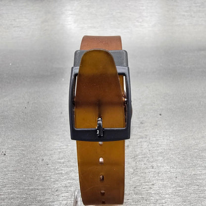 Swatch Gent RUFFLED FEATHERS Watch Men Brown Dial Brown Tone GF100 New Battery G7