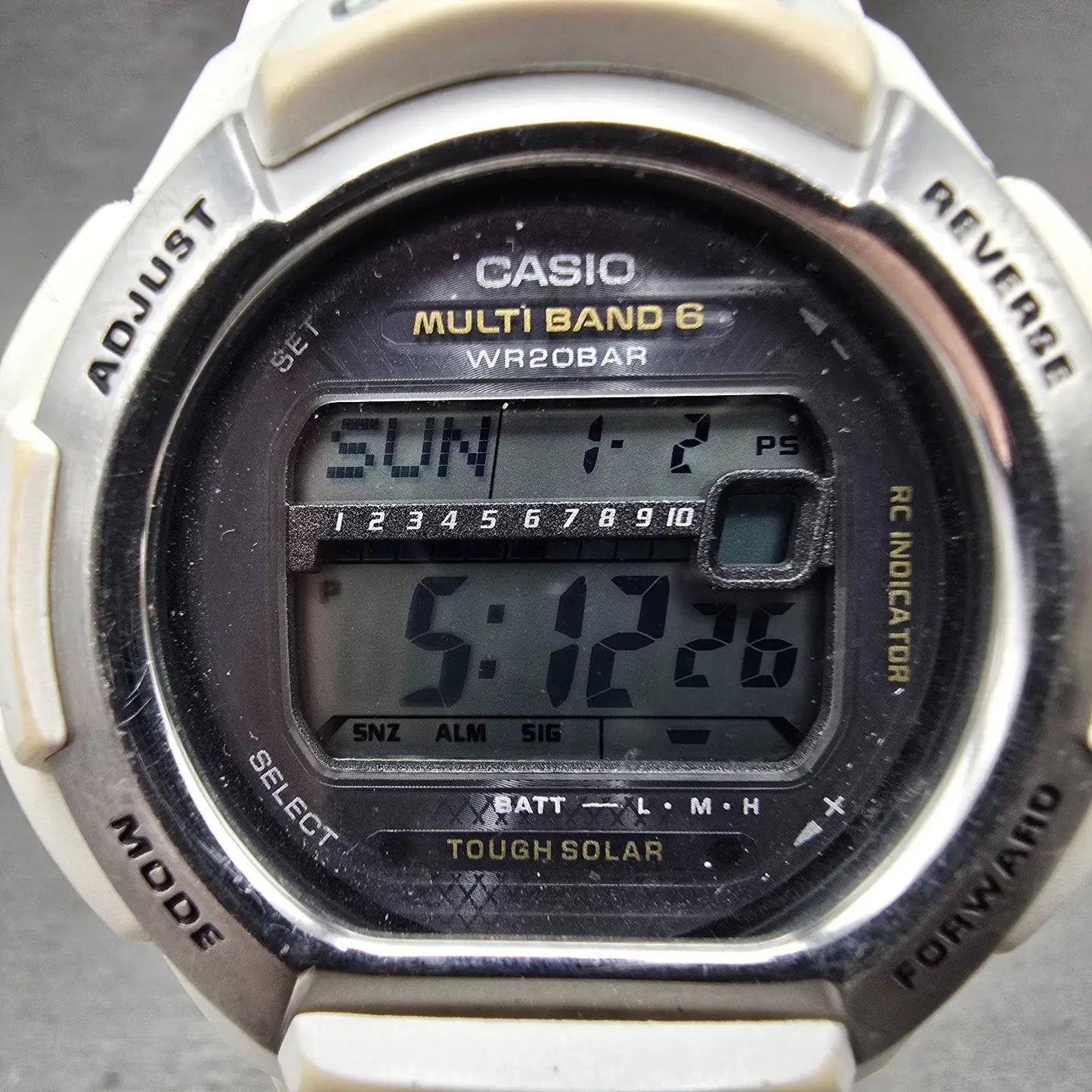 Casio G-Shock GW-M850 Watch Men 42mm White Alarm Chronograph Digital Solar RunsL1