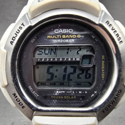 Casio G-Shock GW-M850 Watch Men 42mm White Alarm Chronograph Digital Solar RunsL1