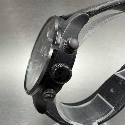 Nixon Sentry Chrono Watch Men 42mm Gray Dial Black Tone Date Round New Battery2