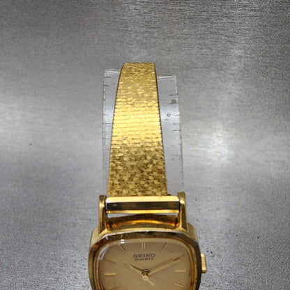 Seiko Watch Women 20mm Champagne Dial Gold Tone 54215180 New Battery4