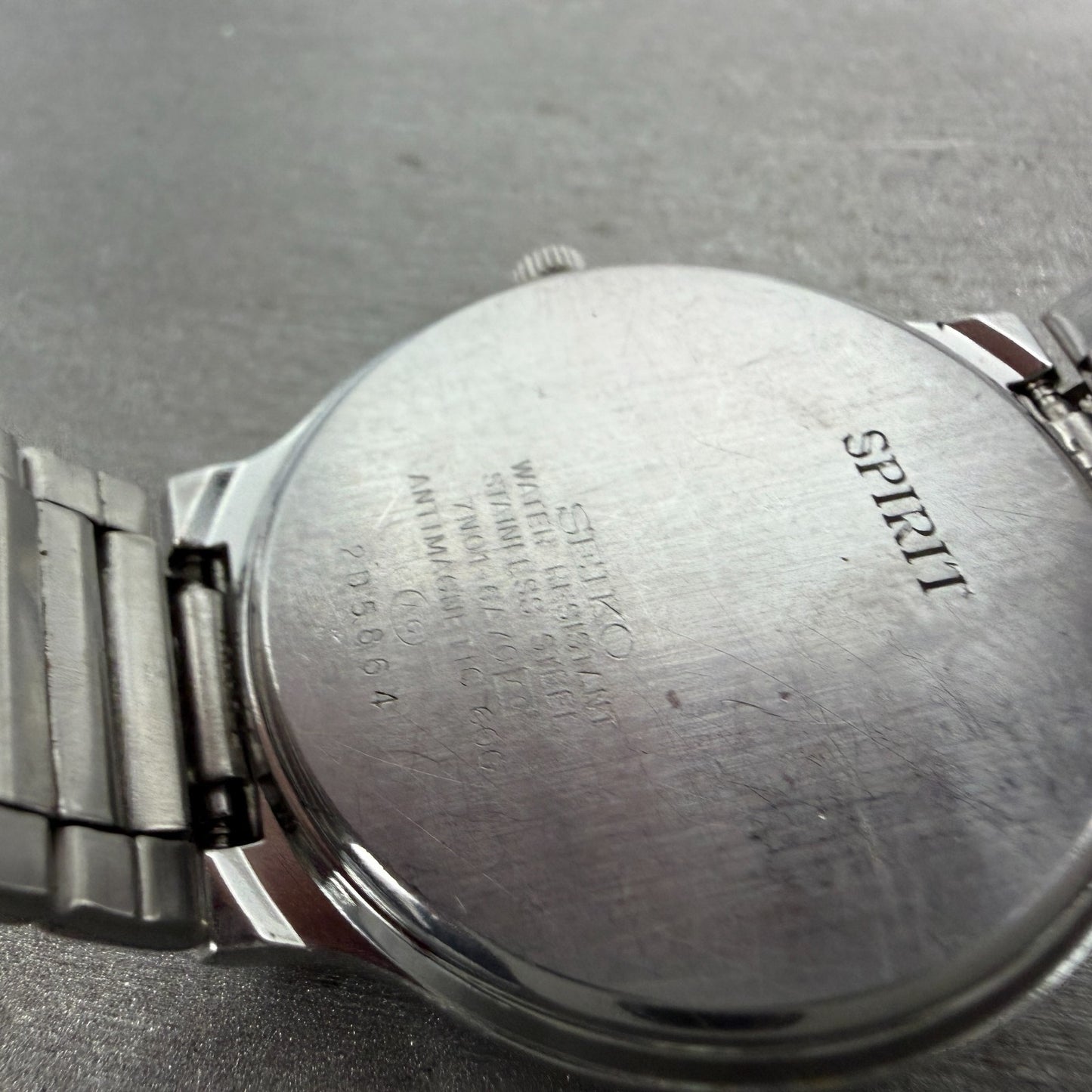 Seiko Spirit Watch Men 34mm Silver Dial Silver Tone Round 7n01-6a70 New Battery9