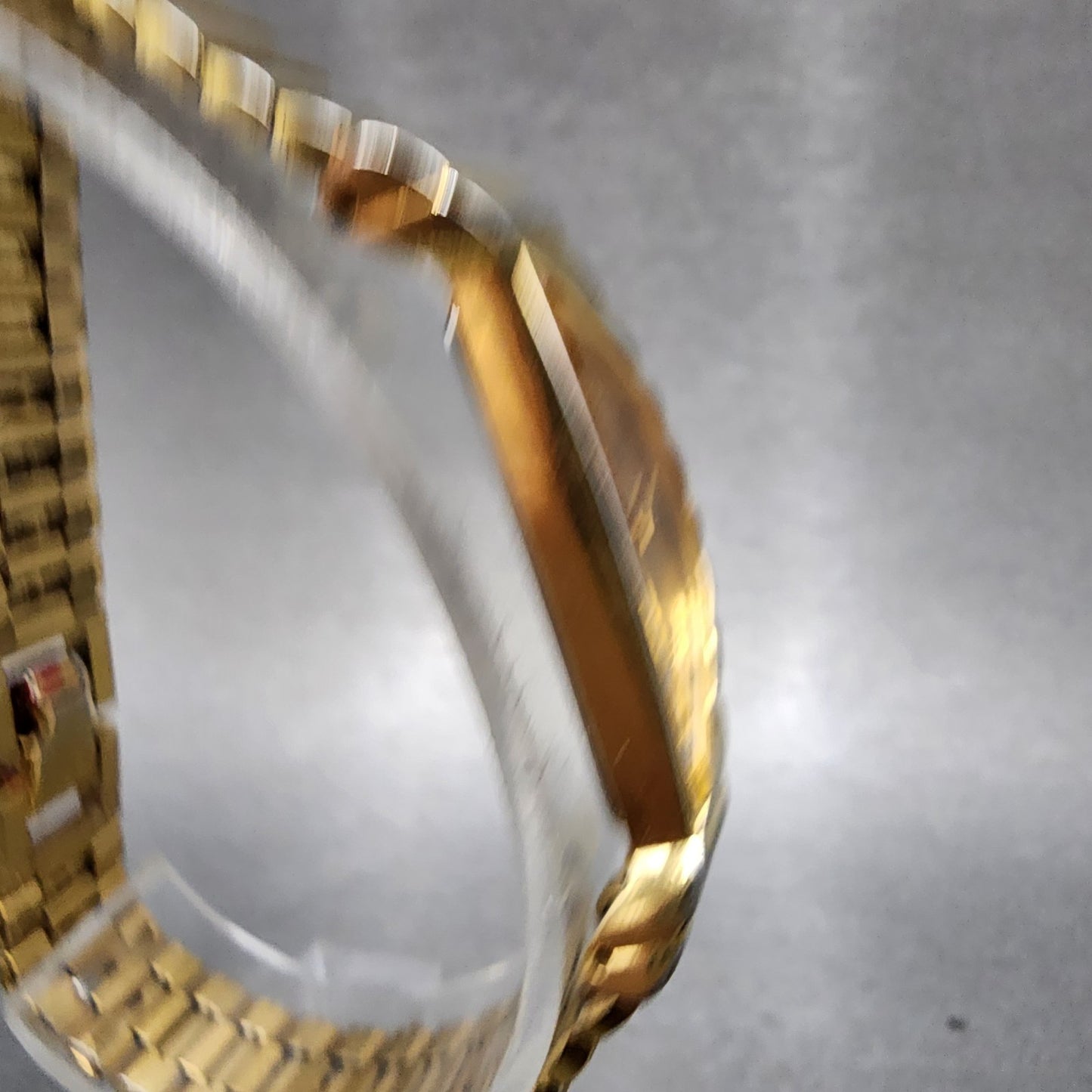 Seiko Halfmoon Watch Women 14mm Gold Dial Gold Tone Asymmetrical New Battery PL13