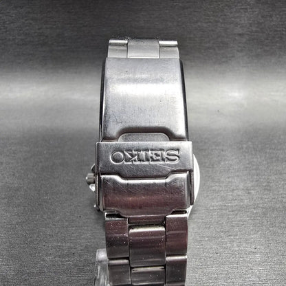 Seiko Flightmaster Chronograph Watch Men 41mm Black Dial Date 7T92-0CF0 New Batt7