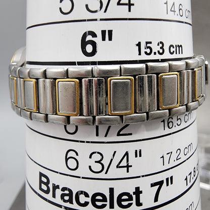 Seiko Exceline Watch Women 22mm White Dial Two Tone Round 4N210320 New Battery10