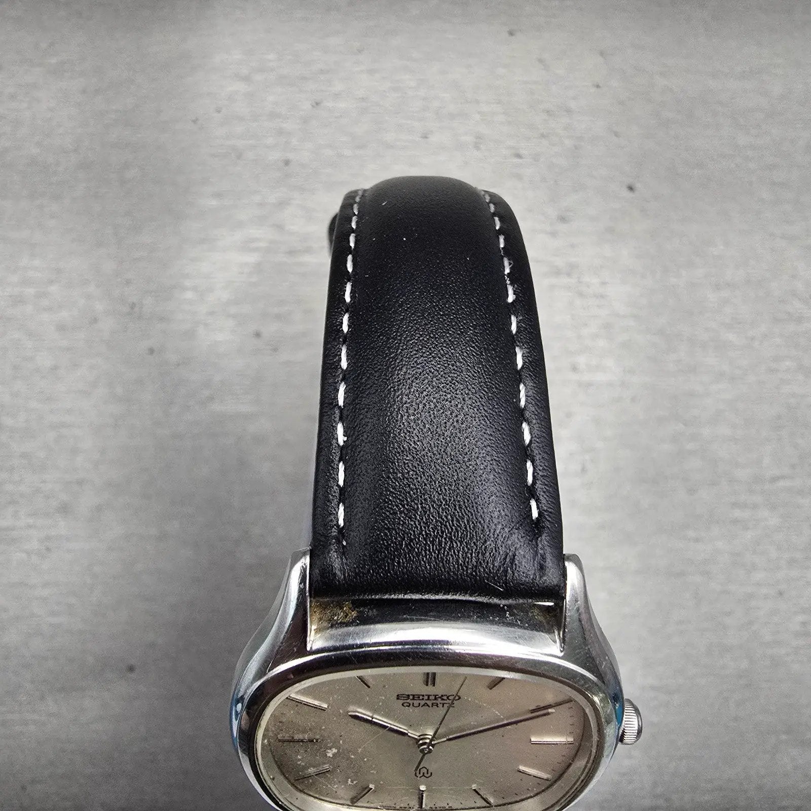 Seiko Watch Men 33mm Silver Dial Silver Tone Rectangle 5931-5330 New Battery VTG4