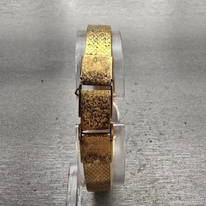 Seiko Watch Women 18mm Champagne Dial Gold Tone Oval 1400-5089 New Battery VTG7