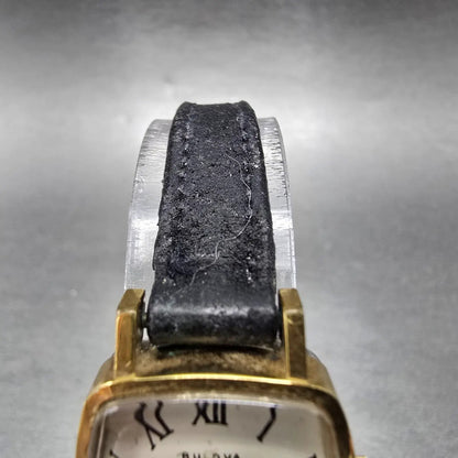 Bulova Accutron Watch Women 20mm White Dial Gold Plated Octagon VTG PARTS5