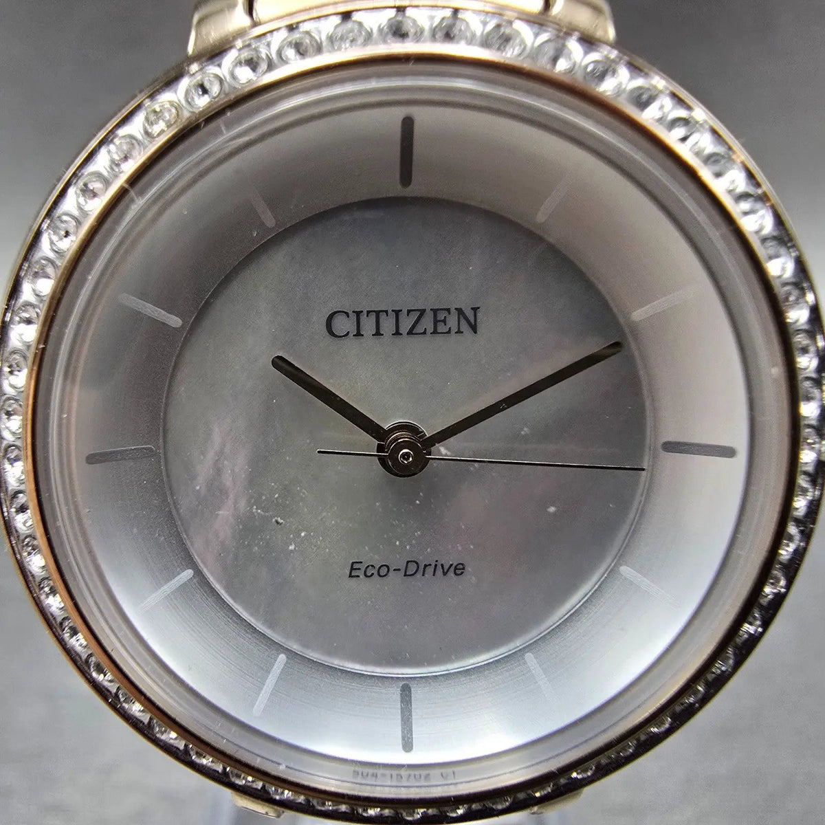 Citizen Silhouette Crystal Eco-Drive Watch Women 30mm MOP Dial Rose Gold Round z1