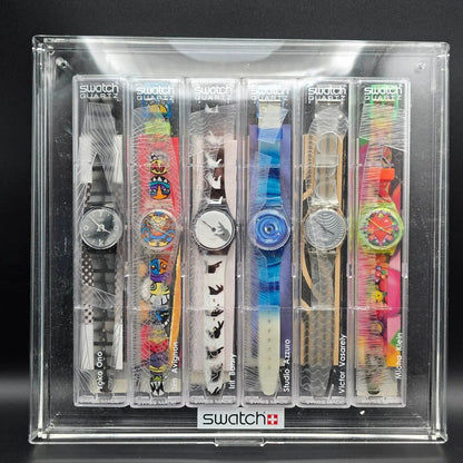 Swatch Artist Collection Set of 6 Watch Men 34mm ZS11 1996 New Battery NOS Fall0