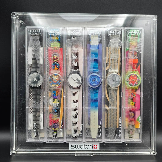 Swatch Artist Collection Set of 6 Watch Men 34mm ZS11 1996 New Battery NOS Fall0