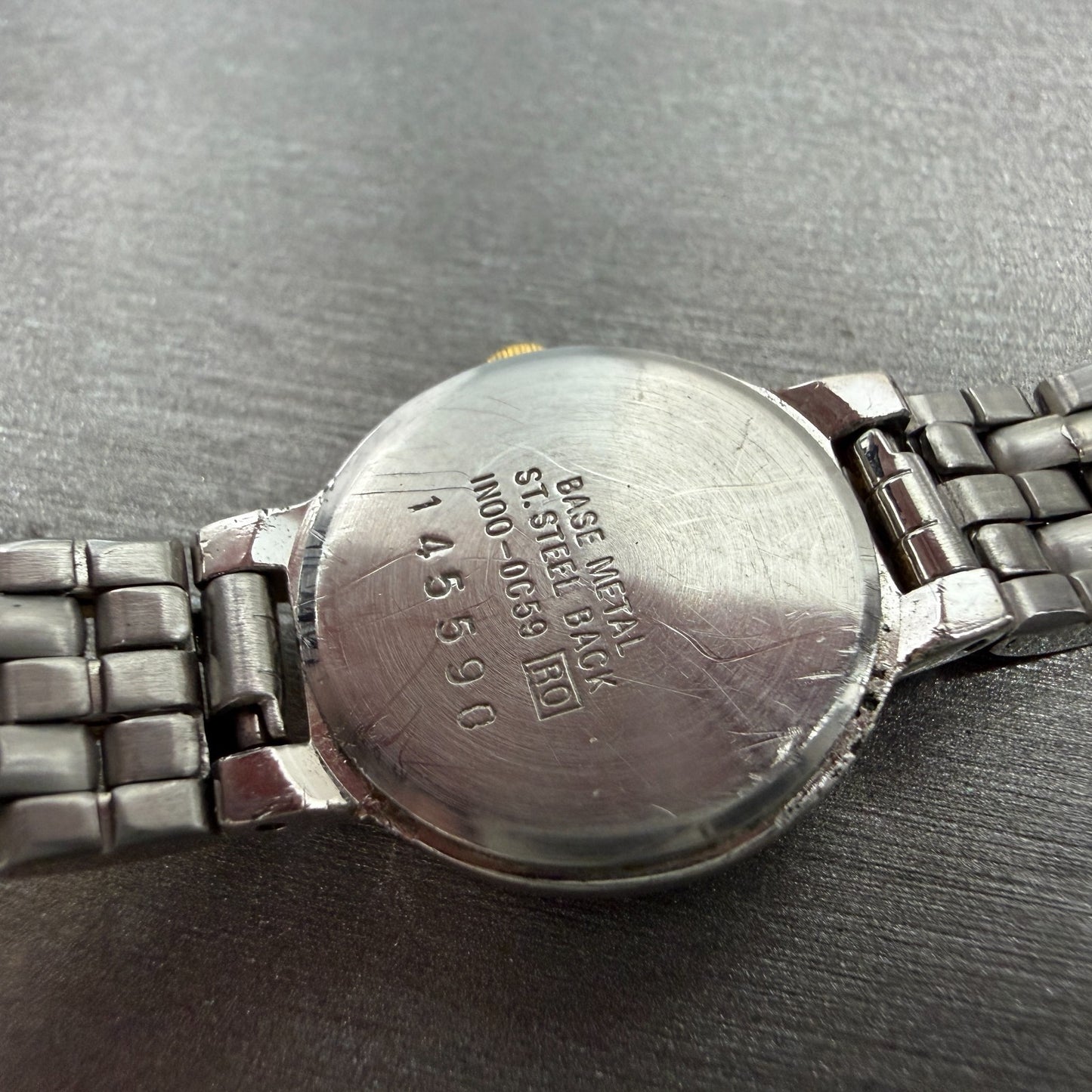 Seiko Watch Women 19mm White Dial Two Tone Round Vintage 1N00-0C59 New Battery 59