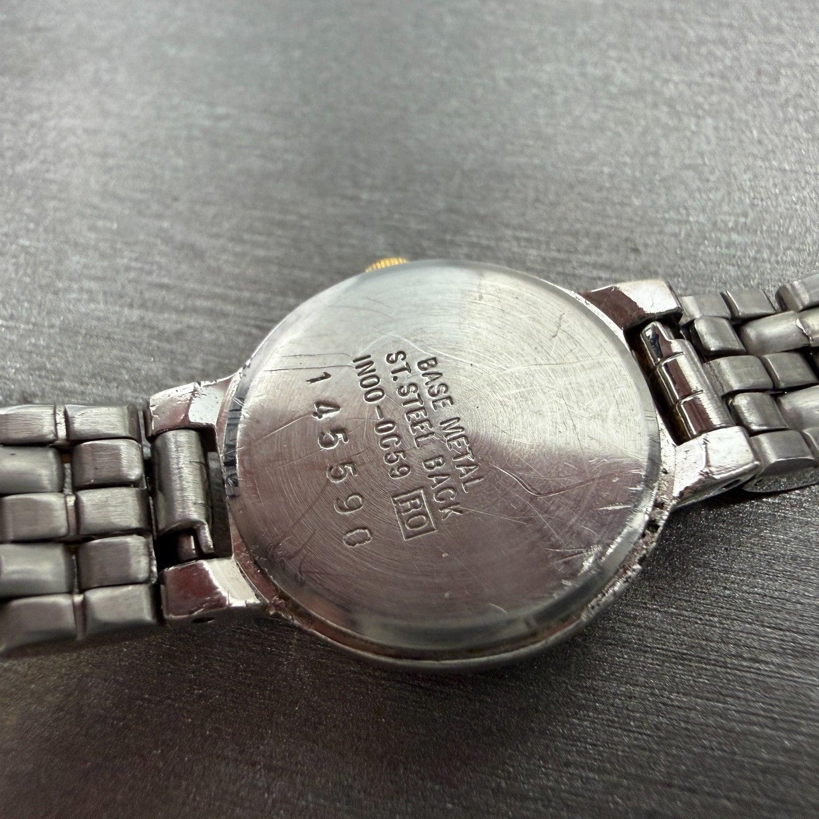 Seiko Watch Women 19mm White Dial Two Tone Round Vintage 1N00-0C59 New Battery 59