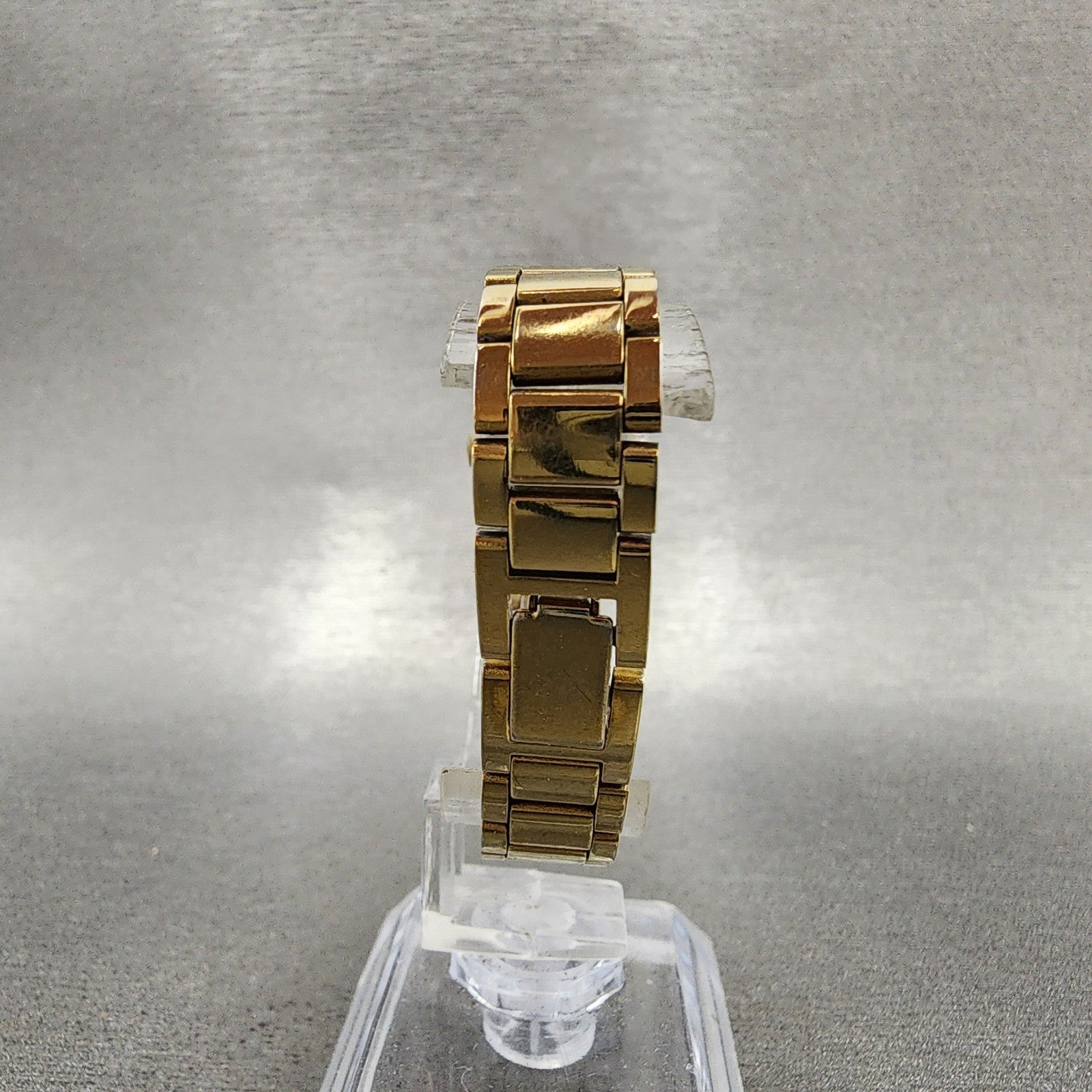 Seiko Watch Women 15mm Black Dial Gold Tone Octagon 4N005071 New Battery B1237