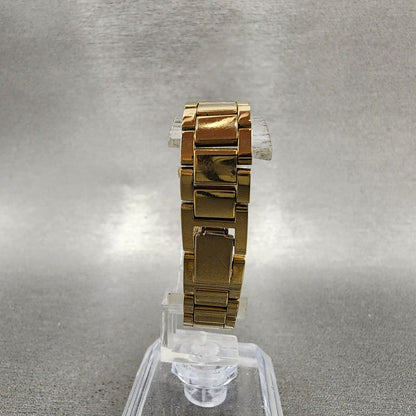 Seiko Watch Women 15mm Black Dial Gold Tone Octagon 4N005071 New Battery B1237