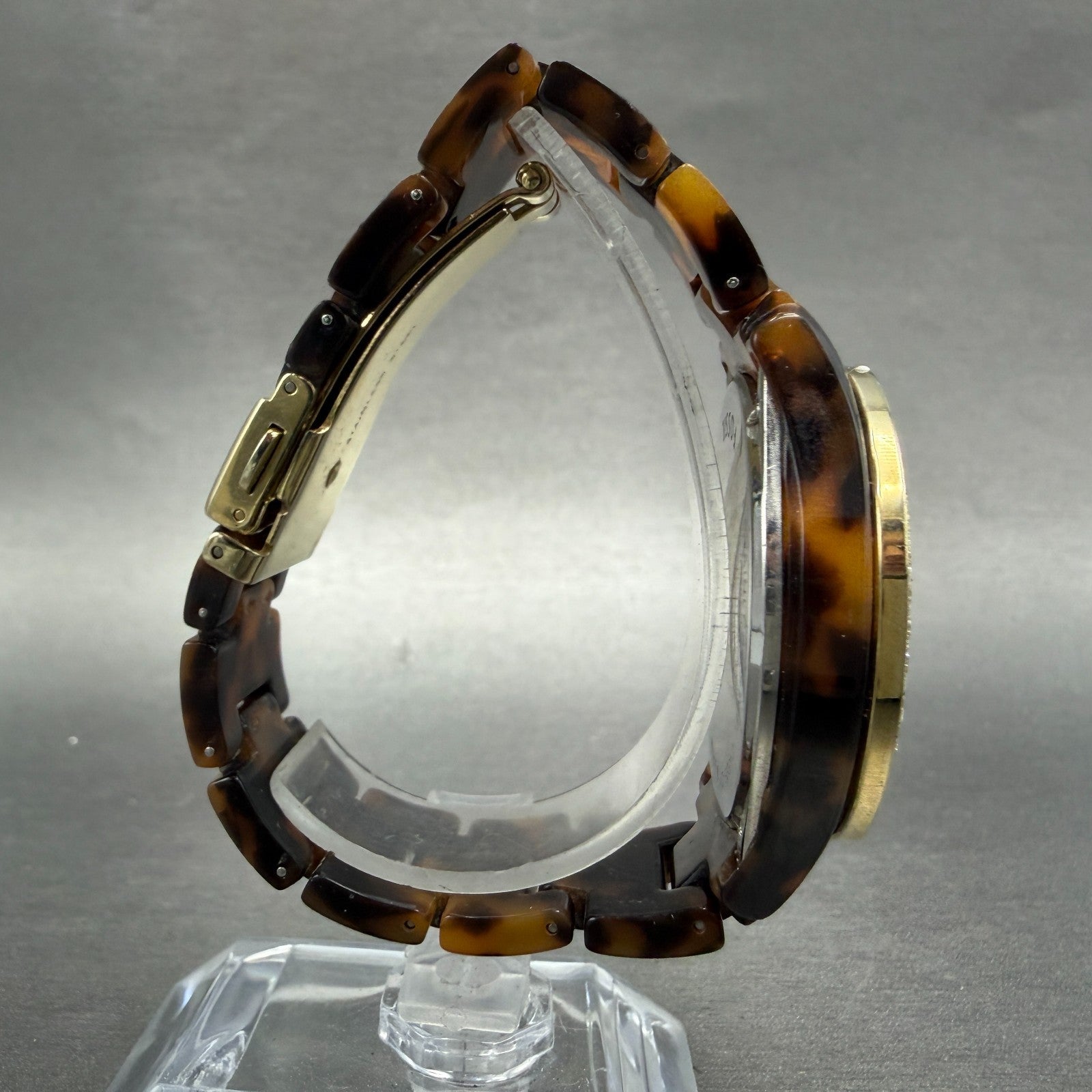 Fossil Stella Watch Women 37mm Brown Dial Brown Tortoise Daydate ES2795 New batt8