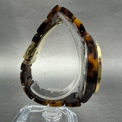 Fossil Stella Watch Women 37mm Brown Dial Brown Tortoise Daydate ES2795 New batt8