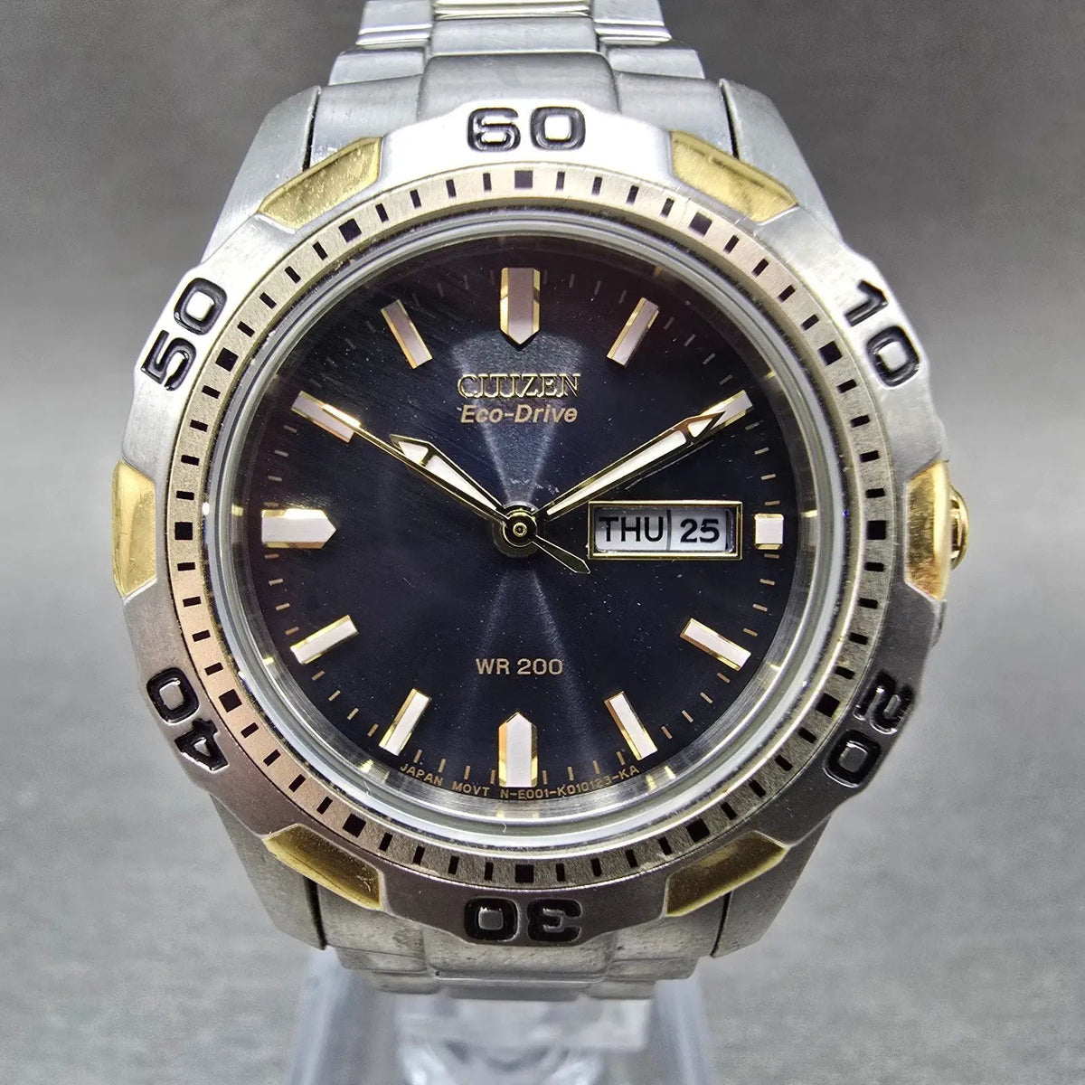 Citizen Eco-Drive Dive Watch Women 30mm Blue Dial Two Tone Daydate E001- K0069290