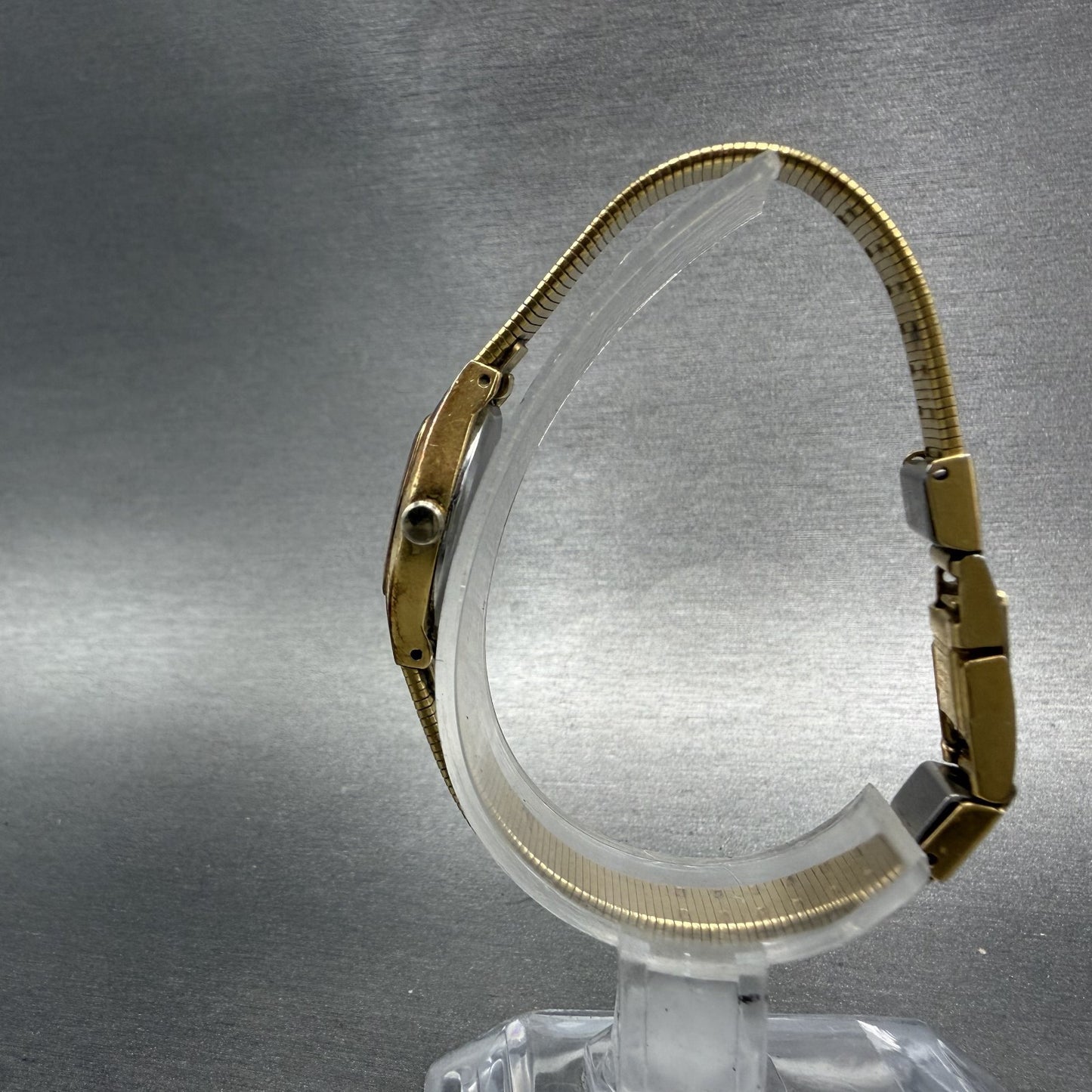 Seiko Watch Women 16mm Gold Dial Gold Tone Hexagon 2C21-5149 New Batt B1 Vintage6