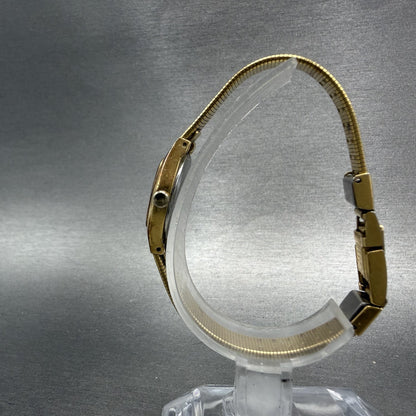 Seiko Watch Women 16mm Gold Dial Gold Tone Hexagon 2C21-5149 New Batt B1 Vintage6