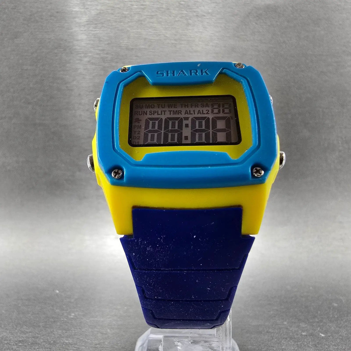 Freestyle Shark Classic Watch Men 38mm Yellow Blue Alarm Chronograph New Battery7
