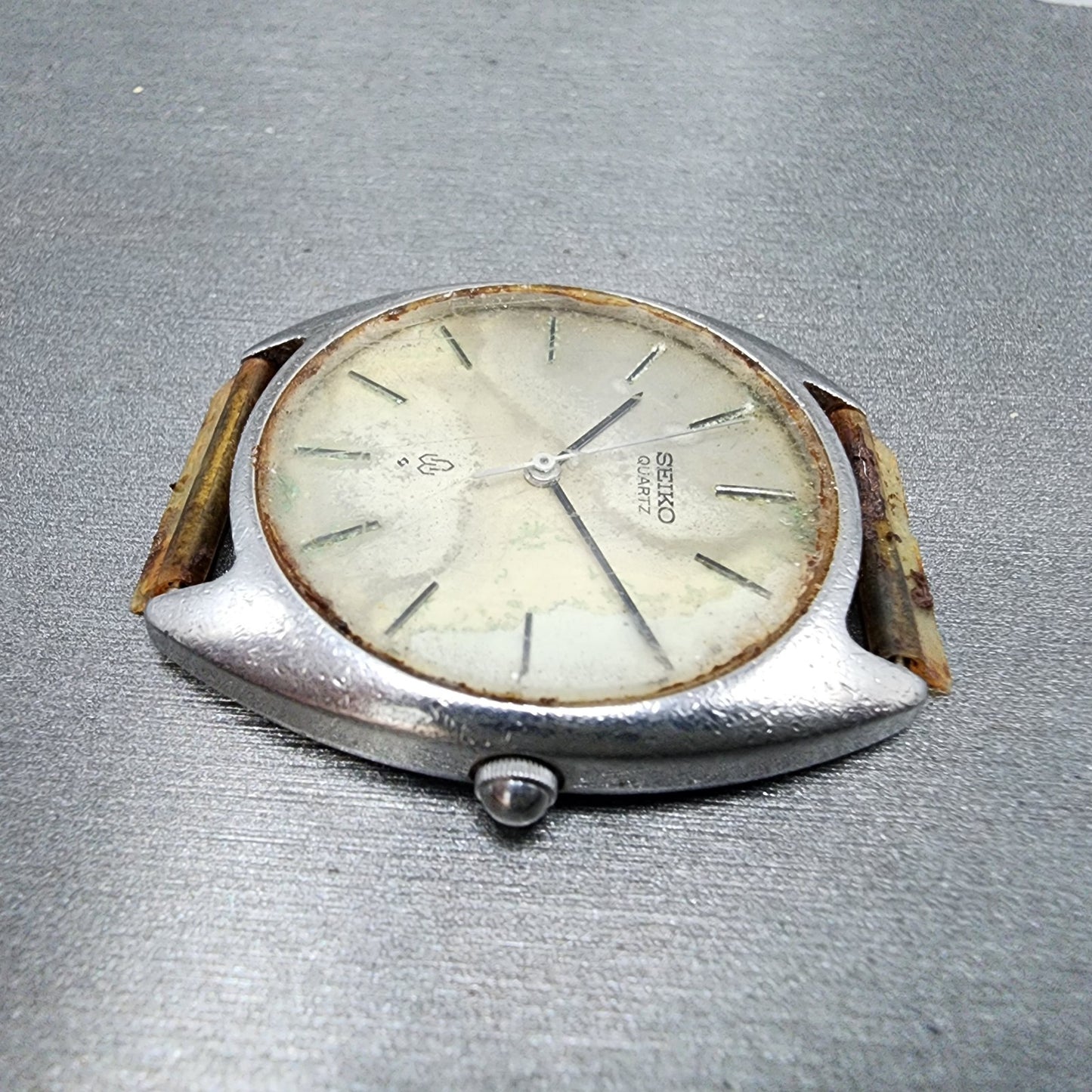 Seiko Watch Men 33mm Silver Dial Silver Tone Round 7b308000 PARTS6