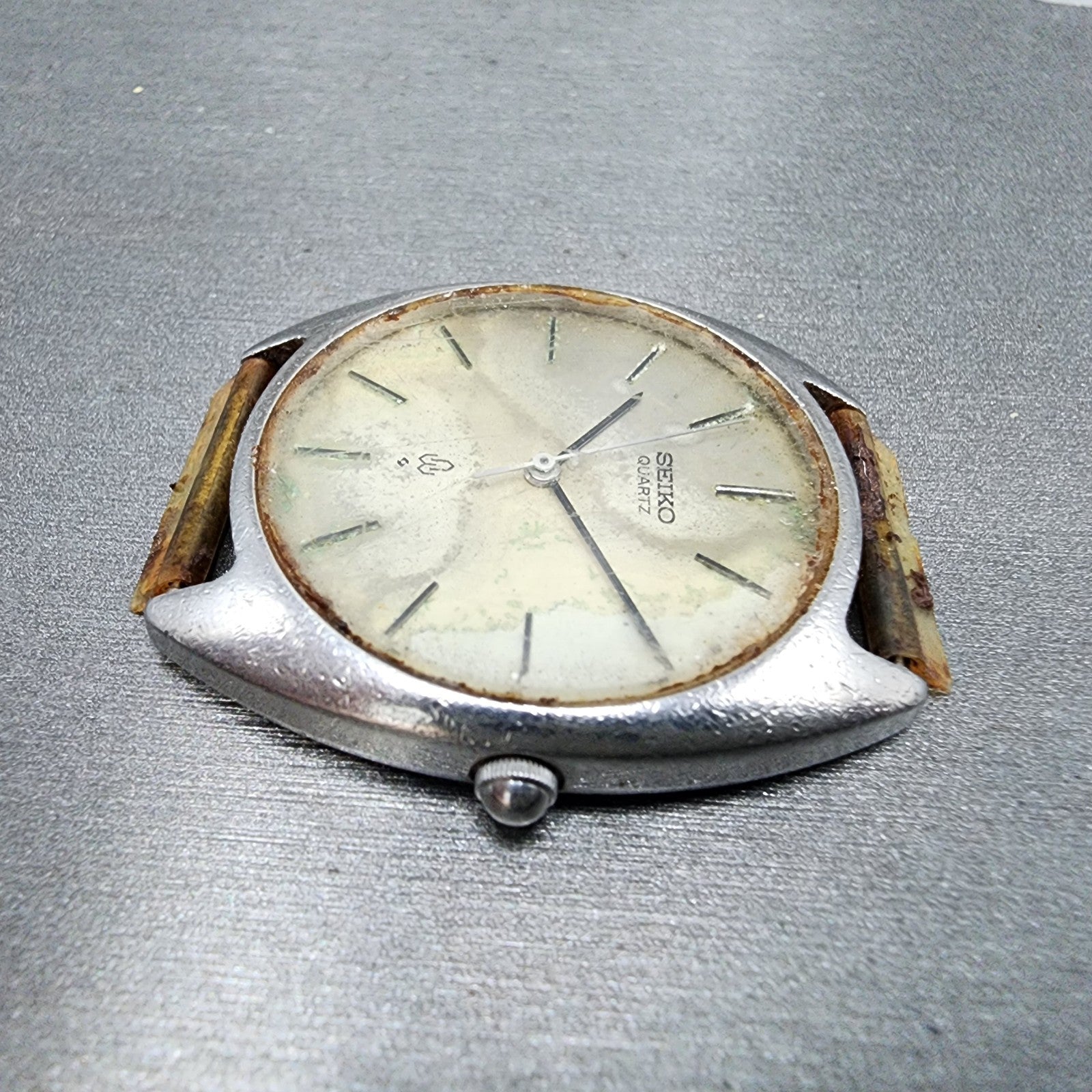 Seiko Watch Men 33mm Silver Dial Silver Tone Round 7b308000 PARTS6