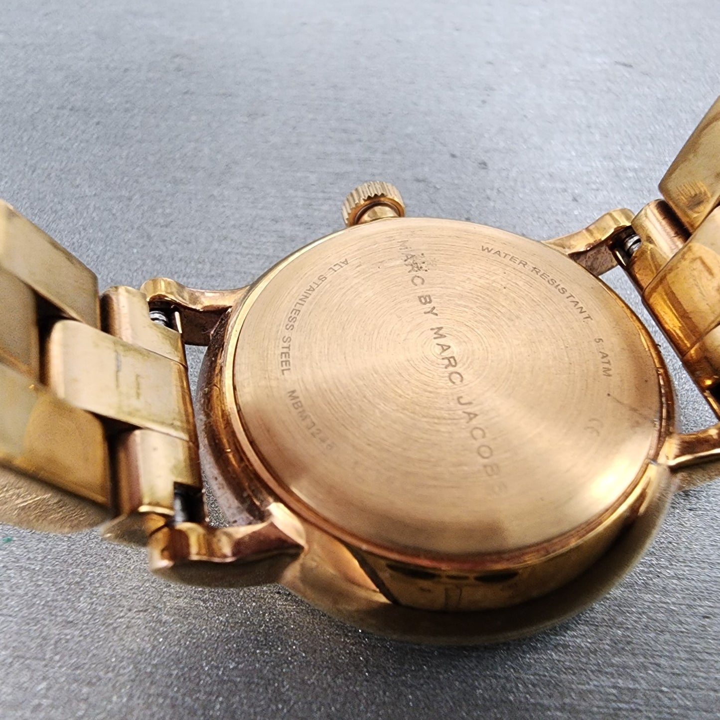 Marc By Marc Jacobs Watch Women 28mm White Dial Rose Gold Tone Round New Battery9