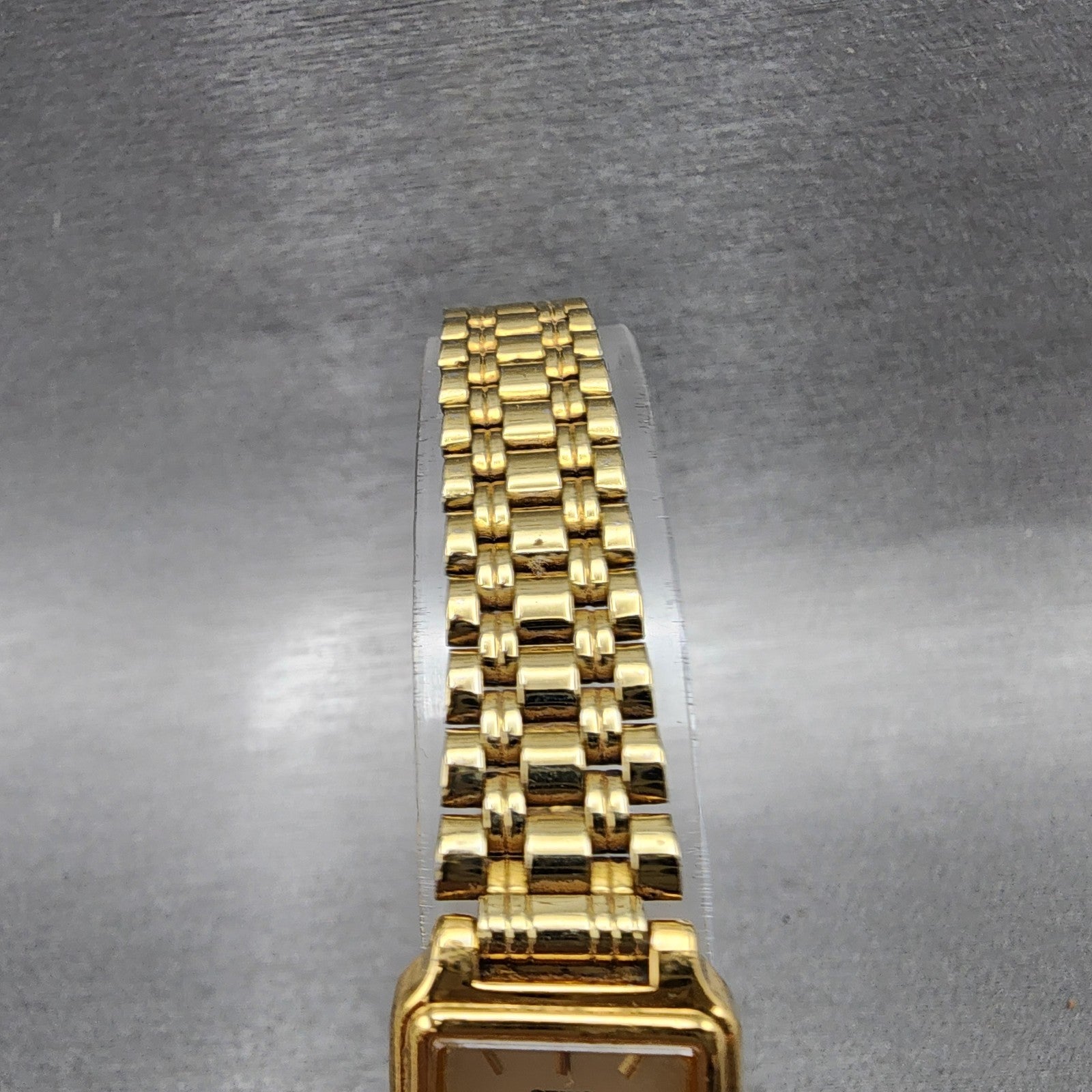 Seiko Tank Watch Women 18mm Champagne Dial Gold Tone Rectangle V4015129 New Bat4