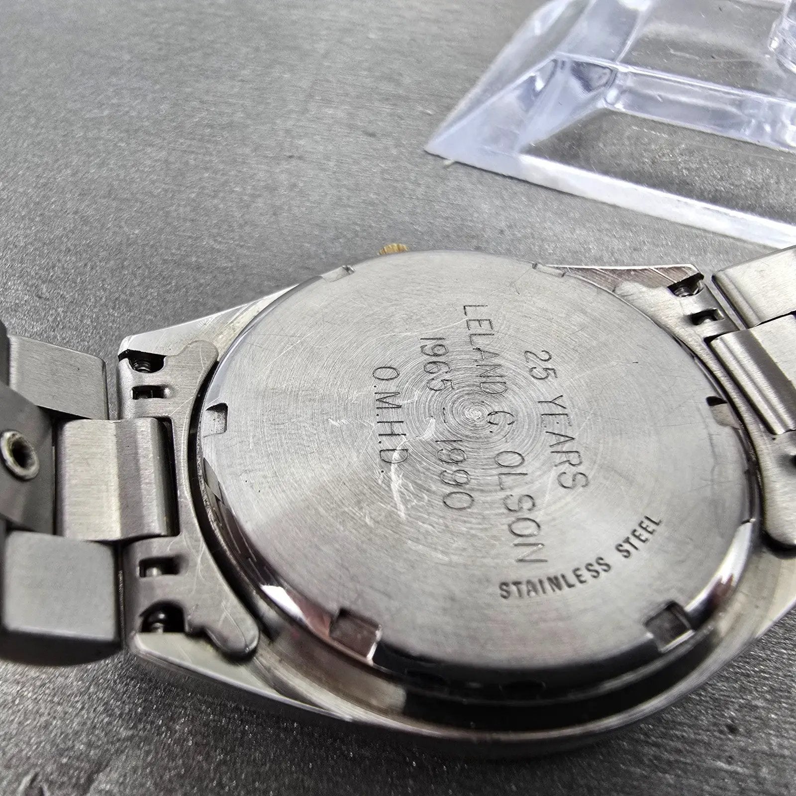 Wittnauer President Watch Men 35mm Bl Dial Two Tone Daydate Round New Batt AB9