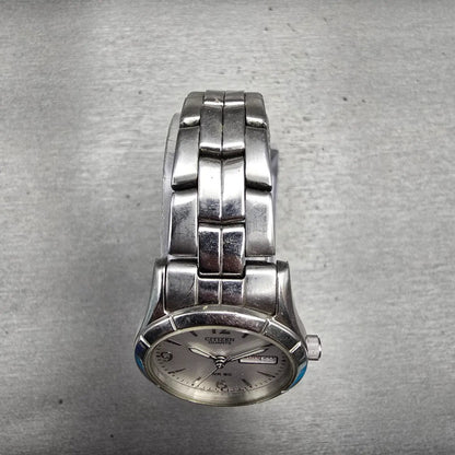 Citizen Watch Women 25mm Silver Dial Silver Tone Daydate 1002-S047439 New Batt4