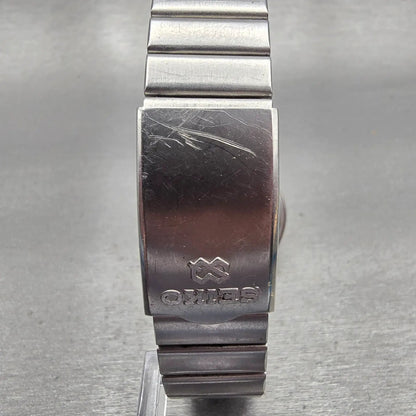 Seiko SQ Watch Men 34mm Silver Dial Silver Tone Daydate Round 5H23-7C60 New Batt7